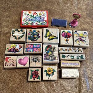 Lot of 20 Sky Kids Inc stamps Birthday butterfly heart tree fairy flowers bear